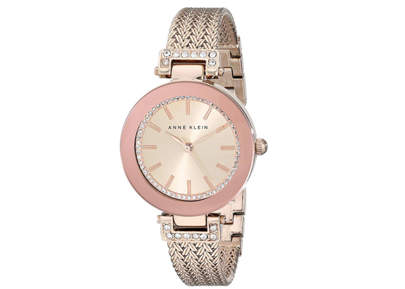 Anne Klein Women's Swarovski Crystal Accented Mesh Bracelet Watch